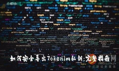 如何安全导出Tokenim私钥：完整指南